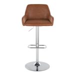 Daniella Chrome and Camel Contemporary Adjustable Swivel Barstool (Set of 2) 21 Daniella Chrome and Camel Contemporary Adjustable Swivel Barstool (Set of 2)