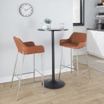 Daniella Chrome and Camel Contemporary Bar Stools (Set of 2) 11 Daniella Chrome and Camel Contemporary Bar Stools (Set of 2)