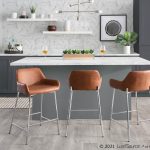 Daniella Chrome and Camel Contemporary Counter Stools (Set of 2) 12 Daniella Chrome and Camel Contemporary Counter Stools (Set of 2)