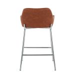 Daniella Chrome and Camel Contemporary Counter Stools (Set of 2) 18 Daniella Chrome and Camel Contemporary Counter Stools (Set of 2)