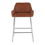Daniella Chrome and Camel Contemporary Counter Stools (Set of 2) 19 Daniella Chrome and Camel Contemporary Counter Stools (Set of 2)