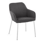 Daniella Chrome and Charcoal Contemporary Dining Chairs (Set of 2) 13 Daniella Chrome and Charcoal Contemporary Dining Chairs (Set of 2)