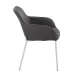 Daniella Chrome and Charcoal Contemporary Dining Chairs (Set of 2) 14 Daniella Chrome and Charcoal Contemporary Dining Chairs (Set of 2)