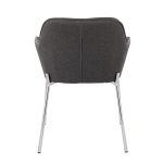 Daniella Chrome and Charcoal Contemporary Dining Chairs (Set of 2) 16 Daniella Chrome and Charcoal Contemporary Dining Chairs (Set of 2)