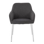 Daniella Chrome and Charcoal Contemporary Dining Chairs (Set of 2) 17 Daniella Chrome and Charcoal Contemporary Dining Chairs (Set of 2)