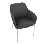Daniella Chrome and Charcoal Contemporary Dining Chairs (Set of 2) 18 Daniella Chrome and Charcoal Contemporary Dining Chairs (Set of 2)