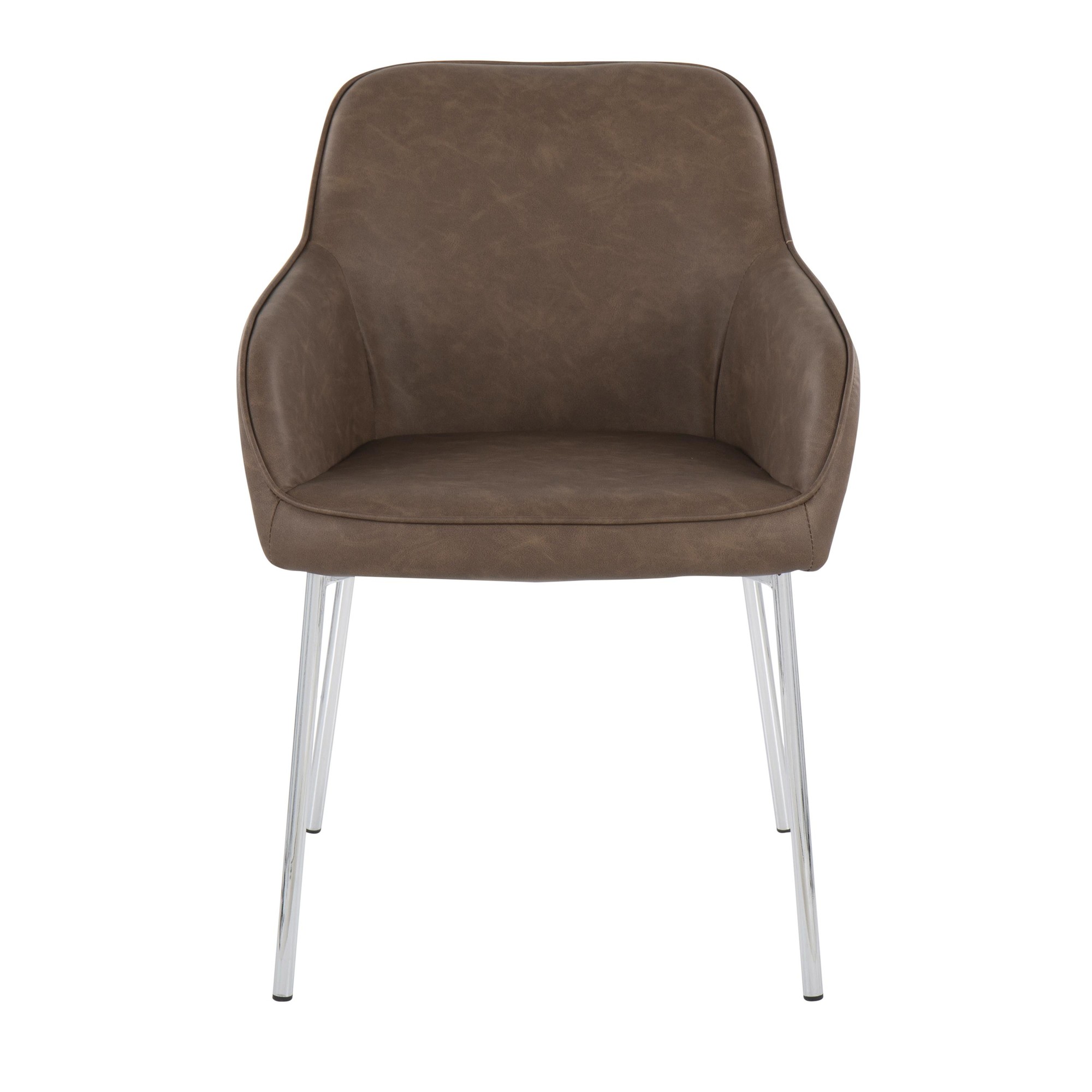 Daniella Chrome and Espresso Contemporary Dining Chairs (Set of 2) 7 Daniella Chrome and Espresso Contemporary Dining Chairs (Set of 2) - Image 7