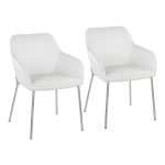 Daniella Chrome and White Contemporary Dining Chairs (Set of 2) 11 Daniella Chrome and White Contemporary Dining Chairs (Set of 2)