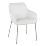 Daniella Chrome and White Contemporary Dining Chairs (Set of 2) 12 Daniella Chrome and White Contemporary Dining Chairs (Set of 2)