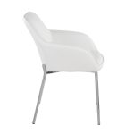 Daniella Chrome and White Contemporary Dining Chairs (Set of 2) 13 Daniella Chrome and White Contemporary Dining Chairs (Set of 2)