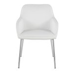 Daniella Chrome and White Contemporary Dining Chairs (Set of 2) 16 Daniella Chrome and White Contemporary Dining Chairs (Set of 2)