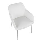 Daniella Chrome and White Contemporary Dining Chairs (Set of 2) 17 Daniella Chrome and White Contemporary Dining Chairs (Set of 2)