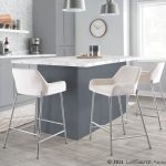 Daniella Chrome and White Velvet Contemporary Counter Stools (Set of 2) 13 Daniella Chrome and White Velvet Contemporary Counter Stools (Set of 2)