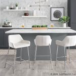 Daniella Chrome and White Velvet Contemporary Counter Stools (Set of 2) 12 Daniella Chrome and White Velvet Contemporary Counter Stools (Set of 2)