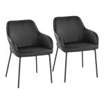 Daniella Contemporary Black Dining Chairs with Faux Leather and Metal Legs by LumiSource (Set of 2) (Set of 2) 13 Daniella Contemporary Black Dining Chairs with Faux Leather and Metal Legs by LumiSource (Set of 2) (Set of 2)