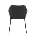 Daniella Contemporary Black Dining Chairs with Faux Leather and Metal Legs by LumiSource (Set of 2) (Set of 2) 17 Daniella Contemporary Black Dining Chairs with Faux Leather and Metal Legs by LumiSource (Set of 2) (Set of 2)