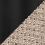 Daniella Contemporary Black Metal Beige Fabric Footstool 165 Inch