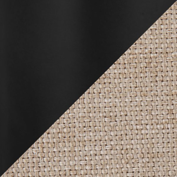 Daniella Contemporary Black Metal Beige Fabric Footstool 165 Inch 8