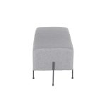 Daniella Contemporary Black Metal Grey Fabric Bench 14 Daniella Contemporary Black Metal Grey Fabric Bench