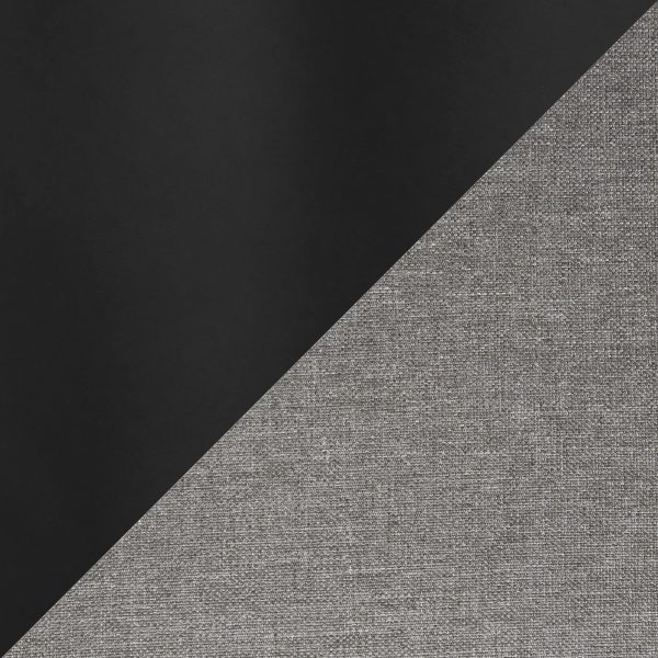 Daniella Contemporary Black Metal Grey Fabric Bench 9