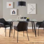 Daniella Contemporary Black Metal and Faux Leather Dining Chairs by LumiSource (Set of 2) (Set of 2) 12 Daniella Contemporary Black Metal and Faux Leather Dining Chairs by LumiSource (Set of 2) (Set of 2)