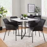 Daniella Contemporary Black Metal and Faux Leather Dining Chairs by LumiSource (Set of 2) (Set of 2) 14 Daniella Contemporary Black Metal and Faux Leather Dining Chairs by LumiSource (Set of 2) (Set of 2)