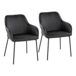 Daniella Contemporary Black Metal and Faux Leather Dining Chairs by LumiSource (Set of 2) (Set of 2) 15 Daniella Contemporary Black Metal and Faux Leather Dining Chairs by LumiSource (Set of 2) (Set of 2)