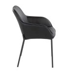 Daniella Contemporary Black Metal and Faux Leather Dining Chairs by LumiSource (Set of 2) (Set of 2) 17 Daniella Contemporary Black Metal and Faux Leather Dining Chairs by LumiSource (Set of 2) (Set of 2)