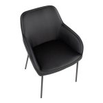 Daniella Contemporary Black Metal and Faux Leather Dining Chairs by LumiSource (Set of 2) (Set of 2) 21 Daniella Contemporary Black Metal and Faux Leather Dining Chairs by LumiSource (Set of 2) (Set of 2)