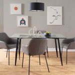 Daniella Contemporary Black Metal and Grey Faux Leather Chairs (Set of 2) 13 Daniella Contemporary Black Metal and Grey Faux Leather Chairs (Set of 2)