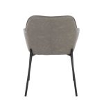 Daniella Contemporary Black Metal and Grey Faux Leather Chairs (Set of 2) 19 Daniella Contemporary Black Metal and Grey Faux Leather Chairs (Set of 2)