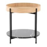 Daniella Contemporary Black Metal and Wood End Table 10 Daniella Contemporary Black Metal and Wood End Table