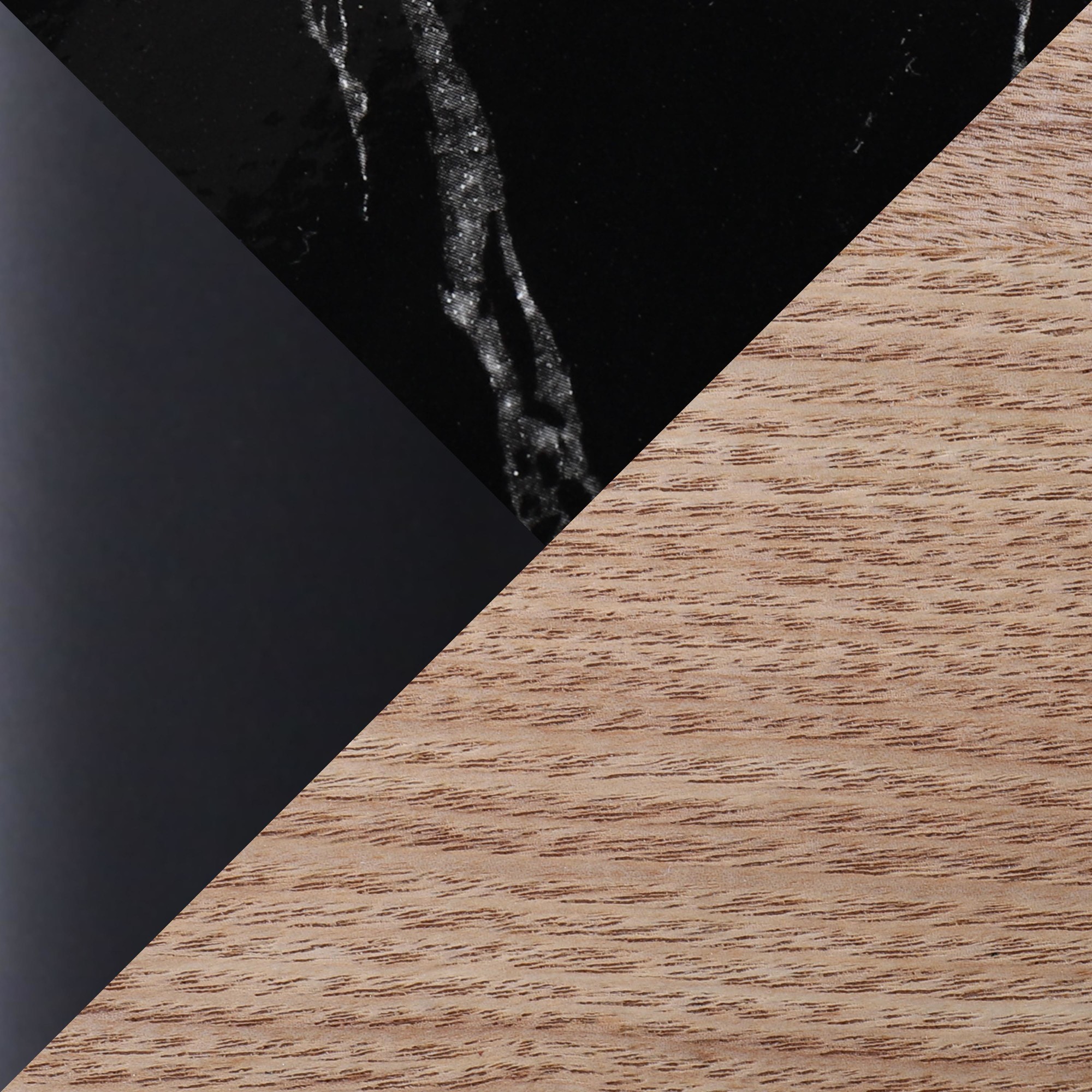 Daniella Contemporary Black Metal and Wood End Table 7 Daniella Contemporary Black Metal and Wood End Table - Image 7