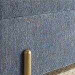 Daniella Contemporary Blue Fabric Storage Bench Gold Metal Legs 26 Daniella Contemporary Blue Fabric Storage Bench Gold Metal Legs