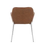 Daniella Contemporary Camel Faux Leather Dining Chairs Chrome (Set of 2) 15 Daniella Contemporary Camel Faux Leather Dining Chairs Chrome (Set of 2)
