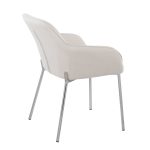 Daniella Contemporary Chrome and Cream Fabric Dining Chairs (Set of 2) 15 Daniella Contemporary Chrome and Cream Fabric Dining Chairs (Set of 2)