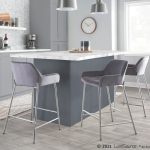 Daniella Contemporary Chrome and Silver Velvet Counter Stools (Set of 2) 13 Daniella Contemporary Chrome and Silver Velvet Counter Stools (Set of 2)