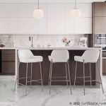Daniella Contemporary Chrome and White Bar Stools (Set of 2) 10 Daniella Contemporary Chrome and White Bar Stools (Set of 2)