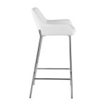 Daniella Contemporary Chrome and White Bar Stools (Set of 2) 13 Daniella Contemporary Chrome and White Bar Stools (Set of 2)