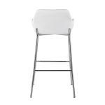 Daniella Contemporary Chrome and White Bar Stools (Set of 2) 15 Daniella Contemporary Chrome and White Bar Stools (Set of 2)