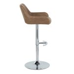 Daniella Contemporary Espresso Faux Leather Adjustable Barstool (Set of 2)