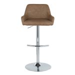 Daniella Contemporary Espresso Faux Leather Adjustable Barstool (Set of 2)