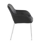 Daniella Contemporary Faux Leather Dining Chairs Chrome Black (Set of 2) (Set of 2) 13 Daniella Contemporary Faux Leather Dining Chairs Chrome Black (Set of 2) (Set of 2)