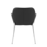 Daniella Contemporary Faux Leather Dining Chairs Chrome Black (Set of 2) (Set of 2) 15 Daniella Contemporary Faux Leather Dining Chairs Chrome Black (Set of 2) (Set of 2)