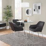 Daniella Contemporary Faux Leather Dining Chairs with Chrome Metal Legs in Black (Set of 2) (Set of 2) 10 Daniella Contemporary Faux Leather Dining Chairs with Chrome Metal Legs in Black (Set of 2) (Set of 2)
