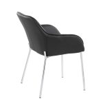 Daniella Contemporary Faux Leather Dining Chairs with Chrome Metal Legs in Black (Set of 2) (Set of 2) 14 Daniella Contemporary Faux Leather Dining Chairs with Chrome Metal Legs in Black (Set of 2) (Set of 2)