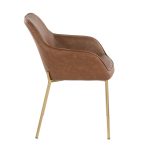 Daniella Contemporary Gold and Camel Faux Leather Dining Chairs (Set of 2) 13 Daniella Contemporary Gold and Camel Faux Leather Dining Chairs (Set of 2)