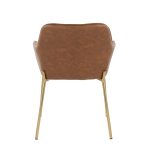 Daniella Contemporary Gold and Camel Faux Leather Dining Chairs (Set of 2) 15 Daniella Contemporary Gold and Camel Faux Leather Dining Chairs (Set of 2)
