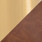Daniella Contemporary Gold and Camel Faux Leather Dining Chairs (Set of 2) 18 Daniella Contemporary Gold and Camel Faux Leather Dining Chairs (Set of 2)