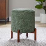 Daniella Contemporary Green Fabric Walnut Wood Storage Ottoman 15 Daniella Contemporary Green Fabric Walnut Wood Storage Ottoman